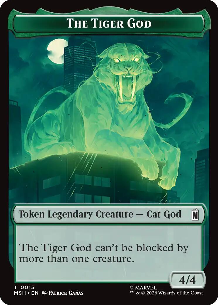 The Tiger God // Sturdy Shield Double-Sided Token